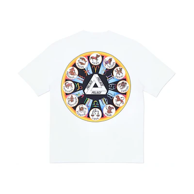 PALACE Zodiac Graphic T-Shirt White Unisex Casual Tee. P12TS038