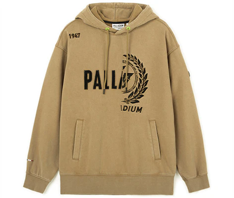 PALLADIUM Hoodie Unisex 75th Anniversary Olive Wheat Logo Pullover 176000-309 Buy PALLADIUM Hoodie Unisex 75th Anniversary Olive Wheat Logo Pullover 176000-309