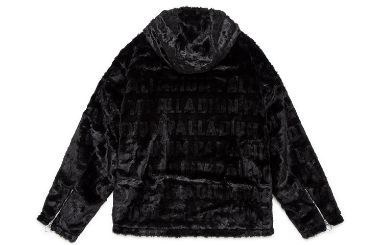 PALLADIUM Black All-Over Logo Print Zip-Up Hoodie Jacket Unisex 177396-008