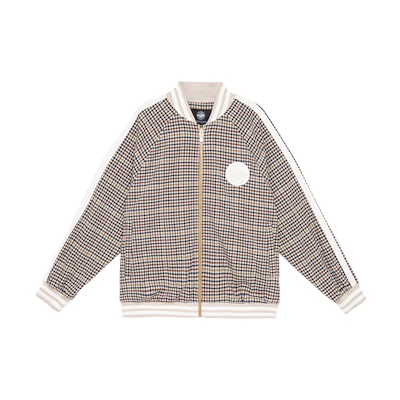 PALLADIUM Brown Plaid Baseball Collar Long-Sleeve Jacket 107743-853
