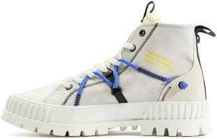 Palladium Canvas Mid-Top 'White Shock-Resistant' 78616-181-M Palladium Canvas Mid-Top 'White Shock-Resistant' 78616-181-M