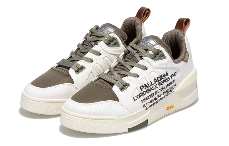 Lookbook Palladium Basse Décontractée ''Blanc/Vert Olive'' 09000-164-M