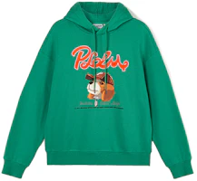 PALLADIUM Classic PLDM Hoodie with Dog Graphic Chive Green 106978-345 PALLADIUM Classic PLDM Hoodie with Dog Graphic Chive Green 106978-345