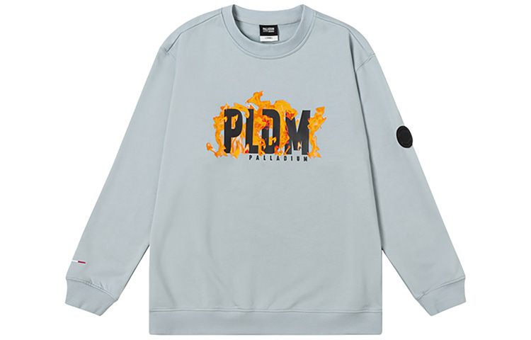 PALLADIUM Crewneck Sweatshirt Letter Print Light Grey 105841-049