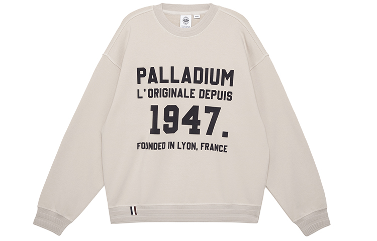 PALLADIUM Crewneck Sweatshirt with Alphanumeric Print in Ash Gray 107777-019