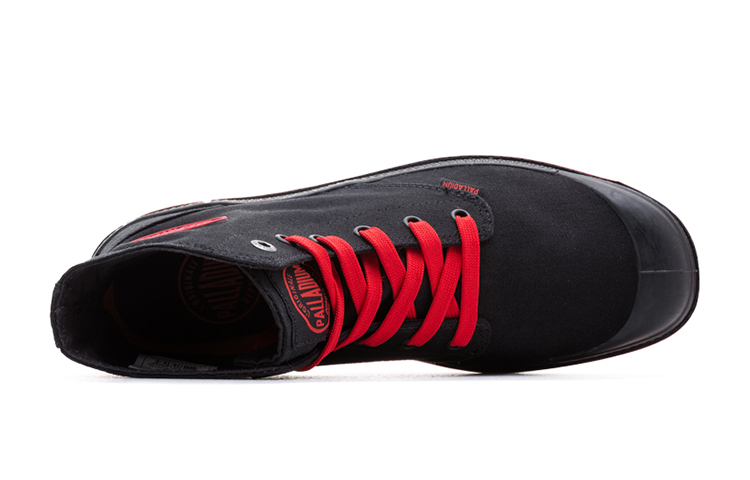 Shop Palladium DUO CHROME High-Top Canvas ''Nero'' 73151-079-M