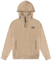 PALLADIUM Embroidered Logo Half-Zip Hoodie Beige Unisex 105050-264 PALLADIUM Embroidered Logo Half-Zip Hoodie Beige Unisex 105050-264
