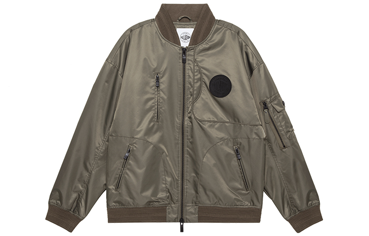 PALLADIUM Heritage Letter Print Baseball Jacket for Men in Tea Green 107736-367