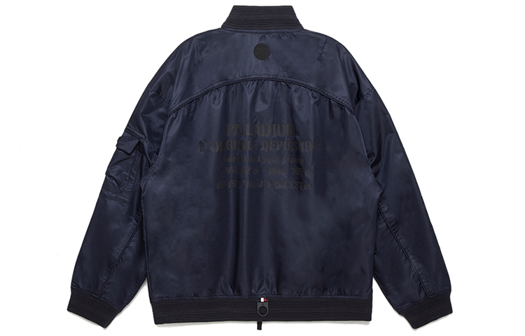 PALLADIUM Heritage Letter Print Woven Baseball Jacket Paris Blue 107736-488