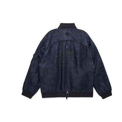 PALLADIUM Heritage Letter Print Woven Baseball Jacket Paris Blue 107736-488