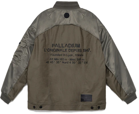 PALLADIUM Heritage Jaket Berbulu Hijau Zaitun Bercetak 107734-367 Buy PALLADIUM Heritage Jaket Berbulu Hijau Zaitun Bercetak 107734-367