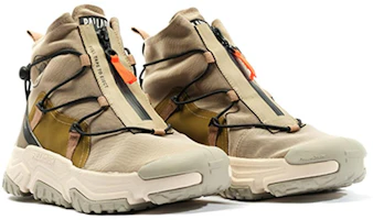Shop Palladium High-Top Outdoor 'Khaki' 77169-297-M