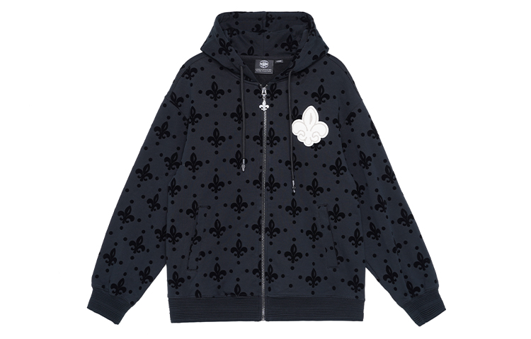 PALLADIUM Iris Flower Classic Zip Jacket Retro Unisex Sweatshirt 108882