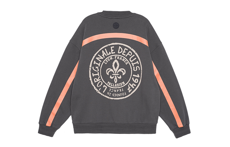 PALLADIUM Iris Letter Print Loose Pullover Sweatshirt Unisex 108892