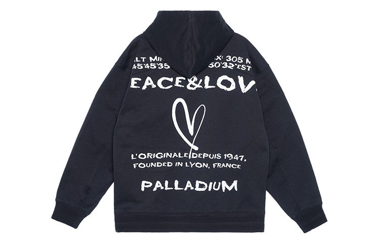 PALLADIUM Letter Print Unisex Sweatshirt - Lead Black Trendy Design 108889-032