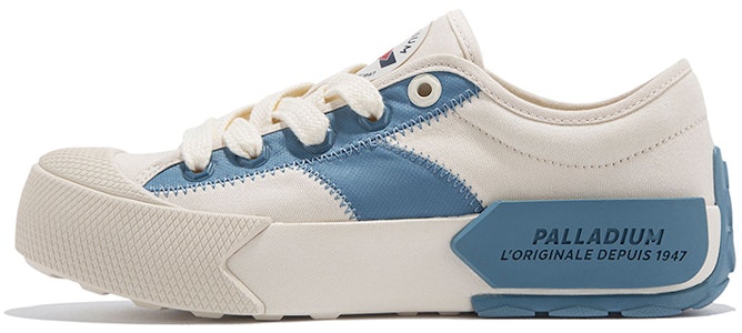 Palladium 輕楓系列 厚底增高 復古拼接休閒帆布鞋 藍白 Buy Palladium 輕楓系列 厚底增高 復古拼接休閒帆布鞋 藍白