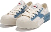 Order Palladium Light Maple Platform Retro Kanvas Gabungan 'Biru Putih' 08666-437-M