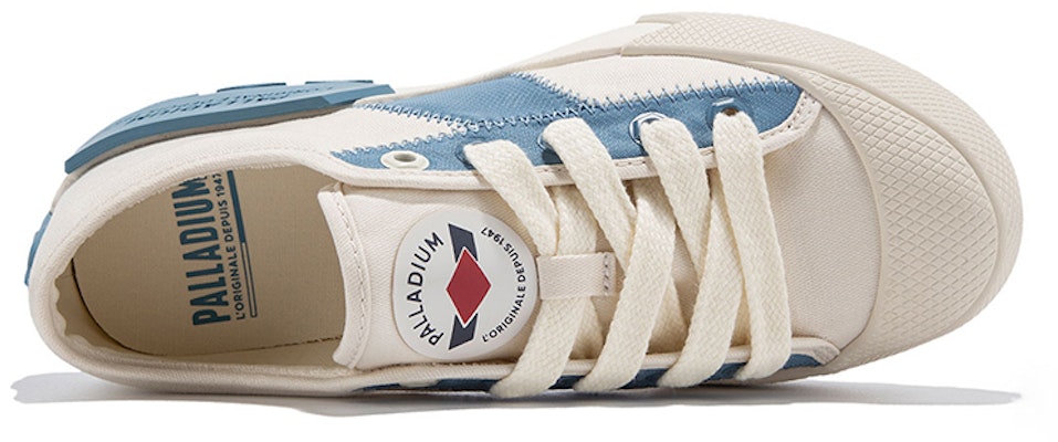 Palladium Light Maple Series Platform Retro Spliced Canvas 'Blue White' 08666-437-M Lookbook Palladium Light Maple Series Platform Retro Spliced Canvas 'Blue White' 08666-437-M