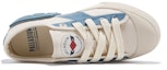 Lookbook Palladium Light Maple Platform Retro Kanvas Gabungan 'Biru Putih' 08666-437-M
