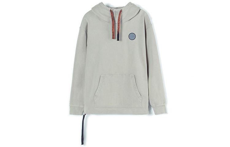 PALLADIUM Logo Patch Neutral Pullover Hoodie Grey Loose Fit 105540-015