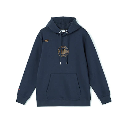PALLADIUM Logo Print Knit Hoodie Dark Blue 105992-480