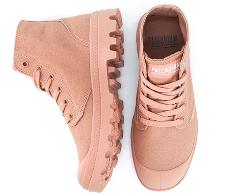Palladium Mono Chrome High-Top Canvas 'Clay Red' 73089-661-M Shop Palladium Mono Chrome High-Top Canvas 'Clay Red' 73089-661-M