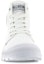 Shop Palladium Mono Chrome Kanvas Tinggi 'Ivy White' 73089-116-M