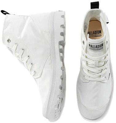 Palladium Mono Chrome III 'White Canvas High-Top' 77077-116-M Shop Palladium Mono Chrome III 'White Canvas High-Top' 77077-116-M