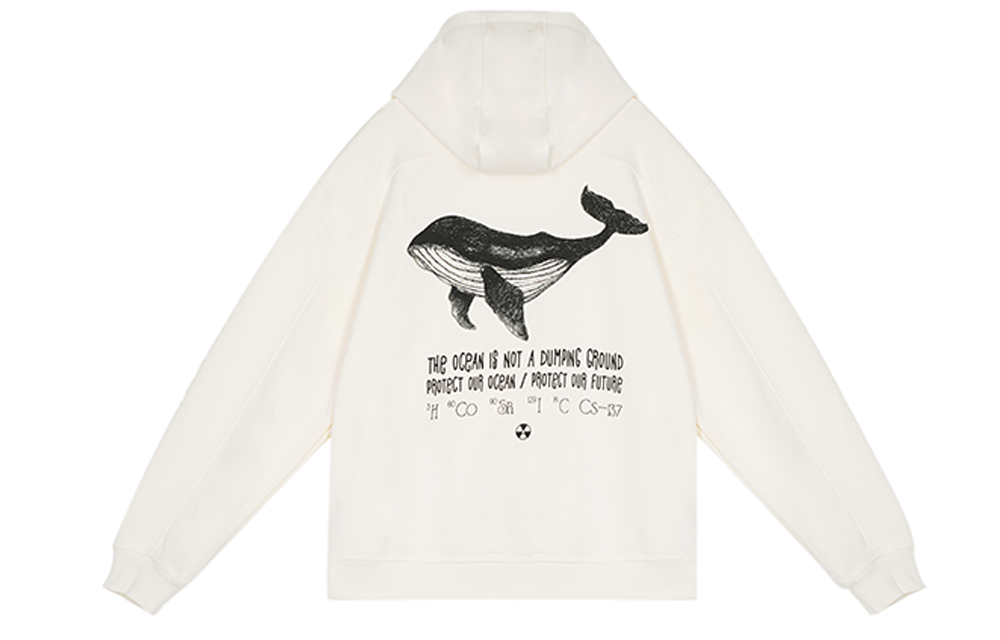 PALLADIUM Ocean Whale Print Hoodie Unisex Cotton Candy Color 1010284