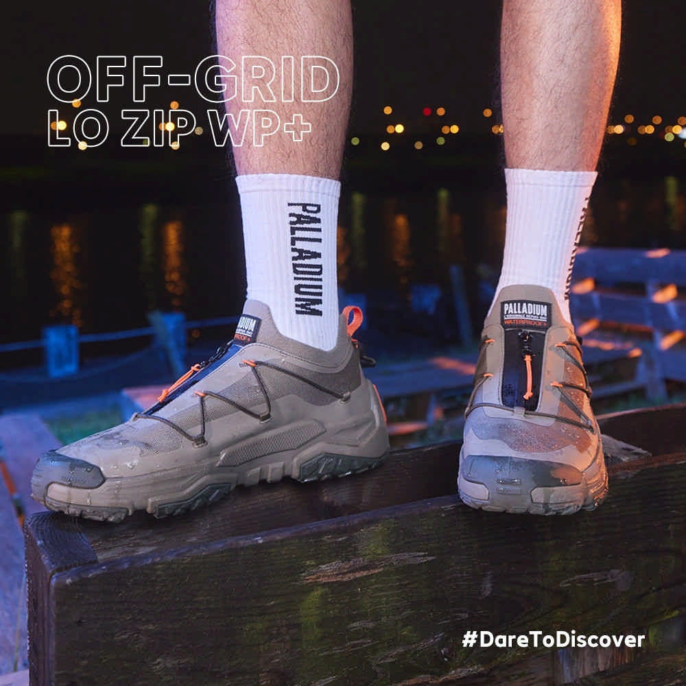 Palladium OFF-GRID LO ZIP WP+ Dusky Green Casual Shoes Dark Green 79112308