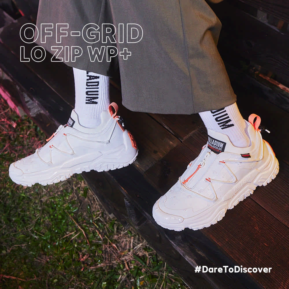 Palladium OFF-GRID LO ZIP WP+ Star White Casual Shoes White 79112116