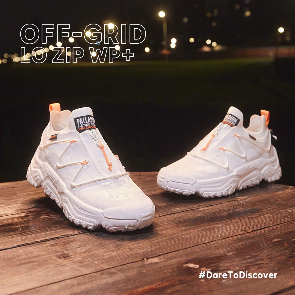 Order Palladium OFF-GRID LO ZIP WP+ Star White Kasut Kasual Putih 79112116