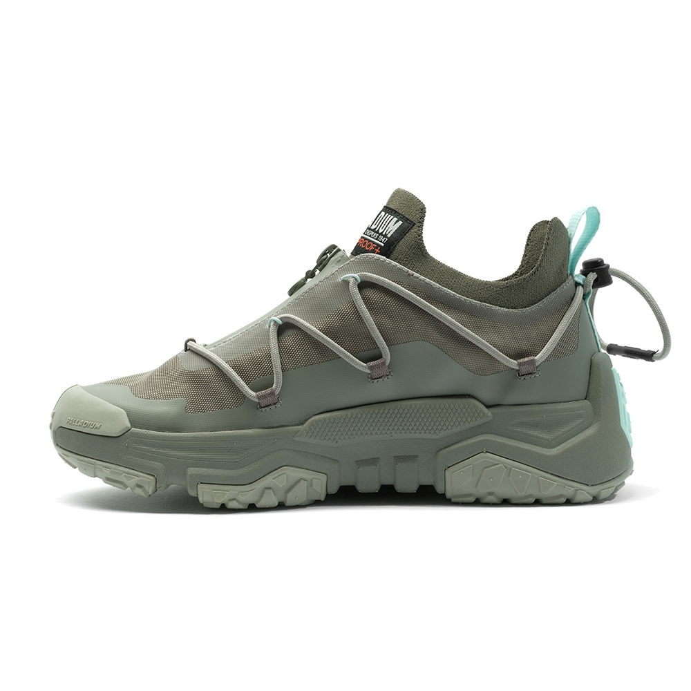 Shop Palladium OFF-GRID LO ZIP WP+ Zapatos Casual Gris Verde Vetiver 79112339