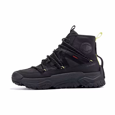Palladium Off Grid Cross WP+ 'Black High-Top Waterproof Platform Canvas'