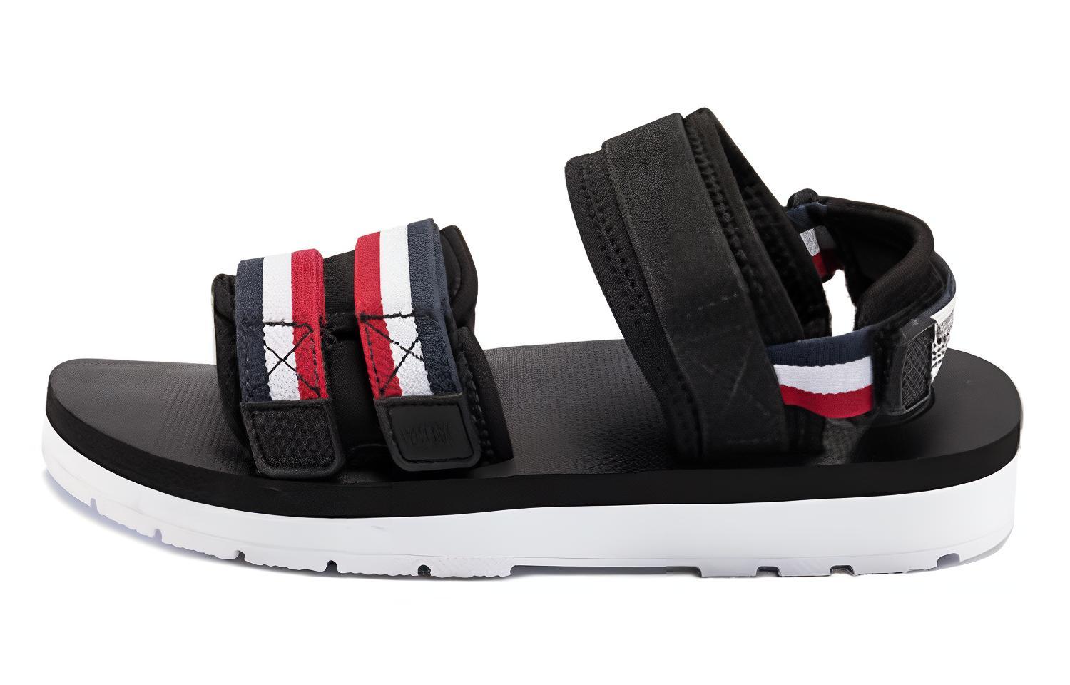 Palladium Outdoorsy 'Magic Tape Black Outdoor Open-Toe Flat Sports Sandals' 75652-959-M