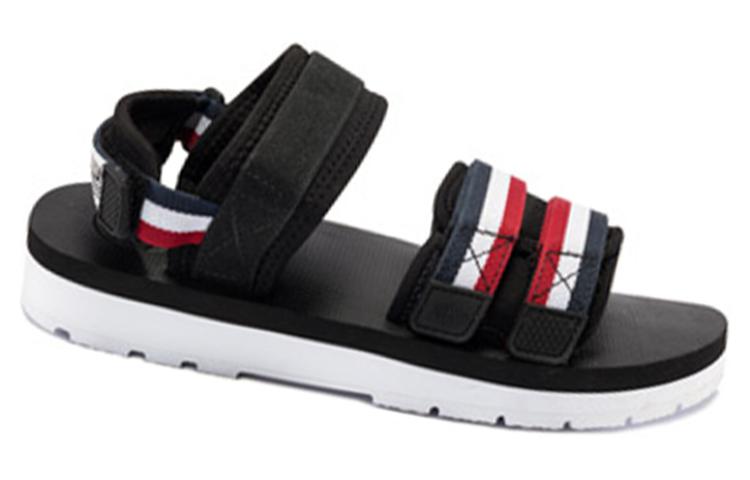 Order Palladium Outdoorsy 'Magic Tape Black Outdoor Open-Toe Flat Sports Sandals' 75652-959-M