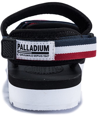 Palladium 户外魔术贴黑色露趾平底运动凉鞋 75652-959-M Shop Palladium 户外魔术贴黑色露趾平底运动凉鞋 75652-959-M
