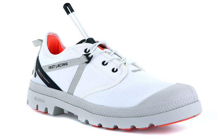 Lookbook Palladium Ox Travel Lite+ WP+ 'Kanvas Rendah-Tinggi Putih' 77338-116-M