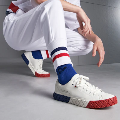 パラディウム Palla Ace フラッグ ローカット (白/青/赤) 77449-116-M Sizing パラディウム Palla Ace フラッグ ローカット (白/青/赤) 77449-116-M