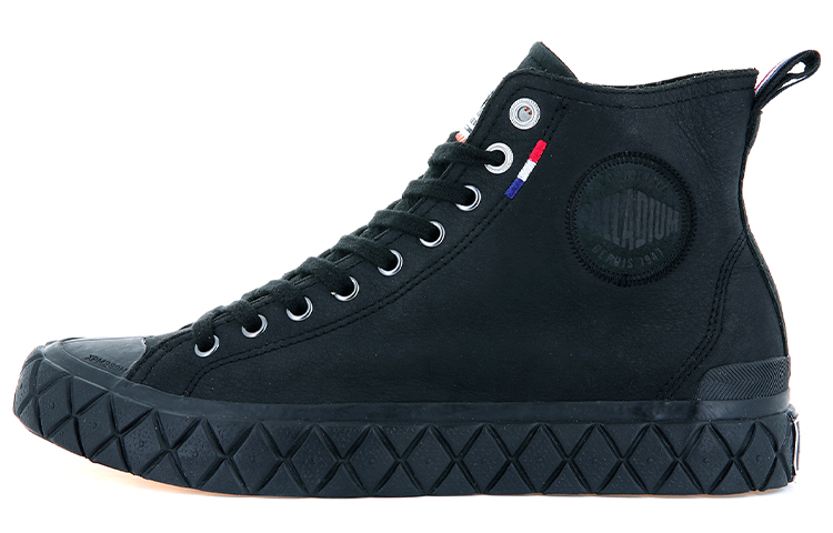 Palladium Palla Ace Mid Leather 'Black Canvas High-Top' 77174-010-M