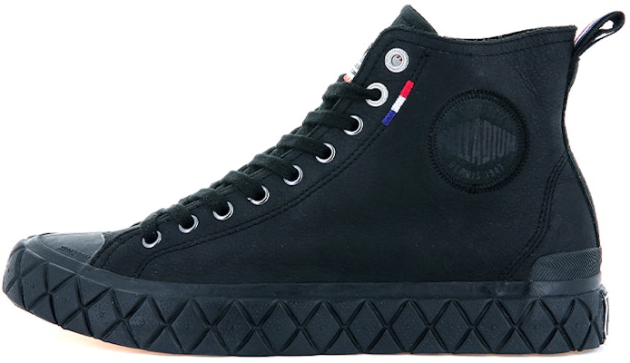 Palladium Palla Ace Mid Leather 'Black Canvas High-Top' 77174-010-M Buy Palladium Palla Ace Mid Leather 'Black Canvas High-Top' 77174-010-M