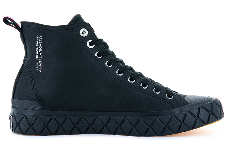 Order Palladium Palla Ace Mid Leather 'Black Canvas High-Top' 77174-010-M