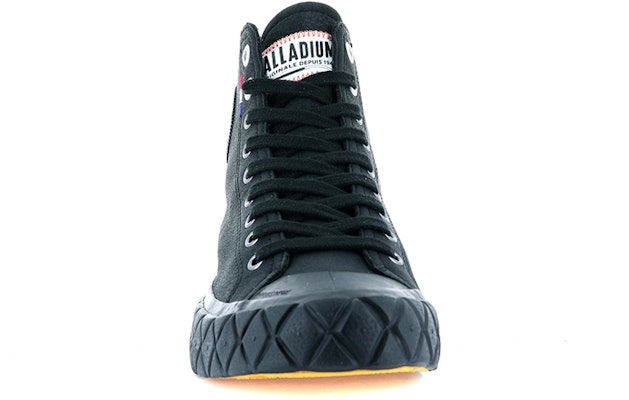 Palladium Palla Ace Mid Leather 'Black Canvas High-Top' 77174-010-M Shop Palladium Palla Ace Mid Leather 'Black Canvas High-Top' 77174-010-M
