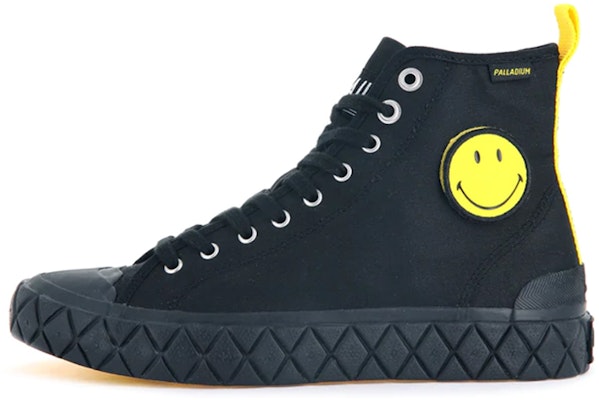 Palladium Palla Ace Smiley Mid 'Black Smiley' 77177-008-M Buy Palladium Palla Ace Smiley Mid 'Black Smiley' 77177-008-M