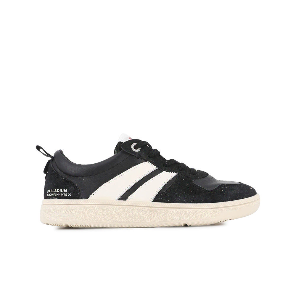 Palladium Pallacup Flame LTH Black/Creme White Casual Shoes 74485070