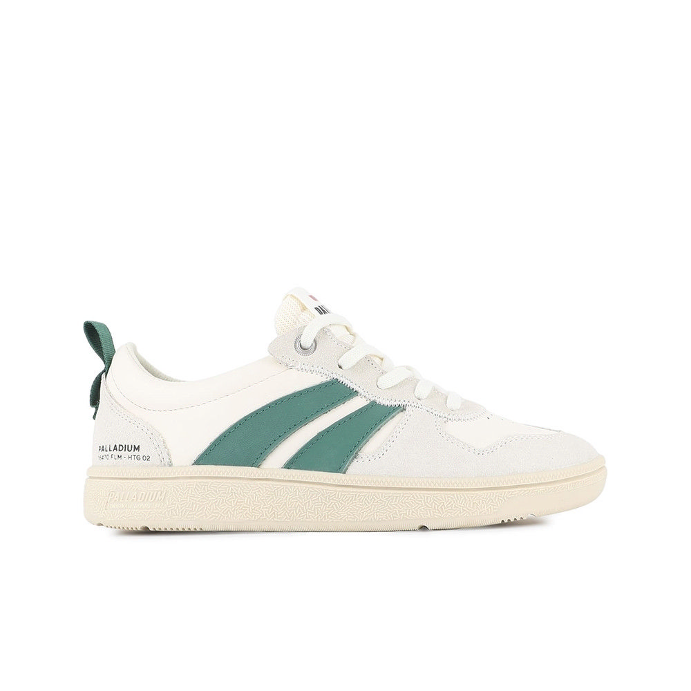 Palladium Pallacup Flame LTH Cream/Foliage Green Casual Shoes 74485193