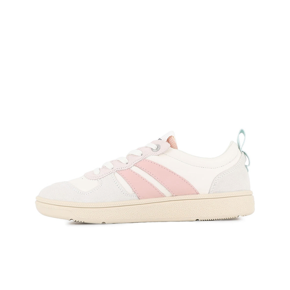 Shop Palladium Pallacup Flame LTH Cream/Powder Pink Casual Shoes 74485165