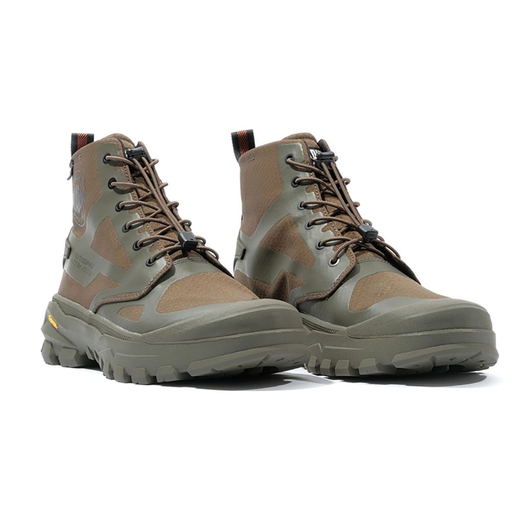Details for Palladium Pallarider Cuff WPA Olive Night Casual Sneakers Heren/Dames 74343325