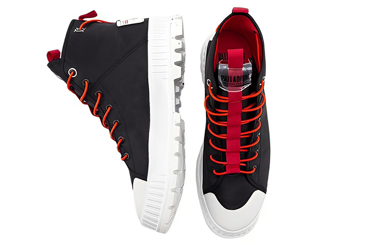 Lookbook Palladium Pallashock 'Negro Outdoor High-Top' Botas Altas 77897-008-M