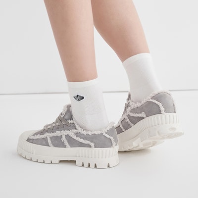 Palladium Pallashock Low 'Mid Grey Milk White' 78518-355-M Details for Palladium Pallashock Low 'Mid Grey Milk White' 78518-355-M